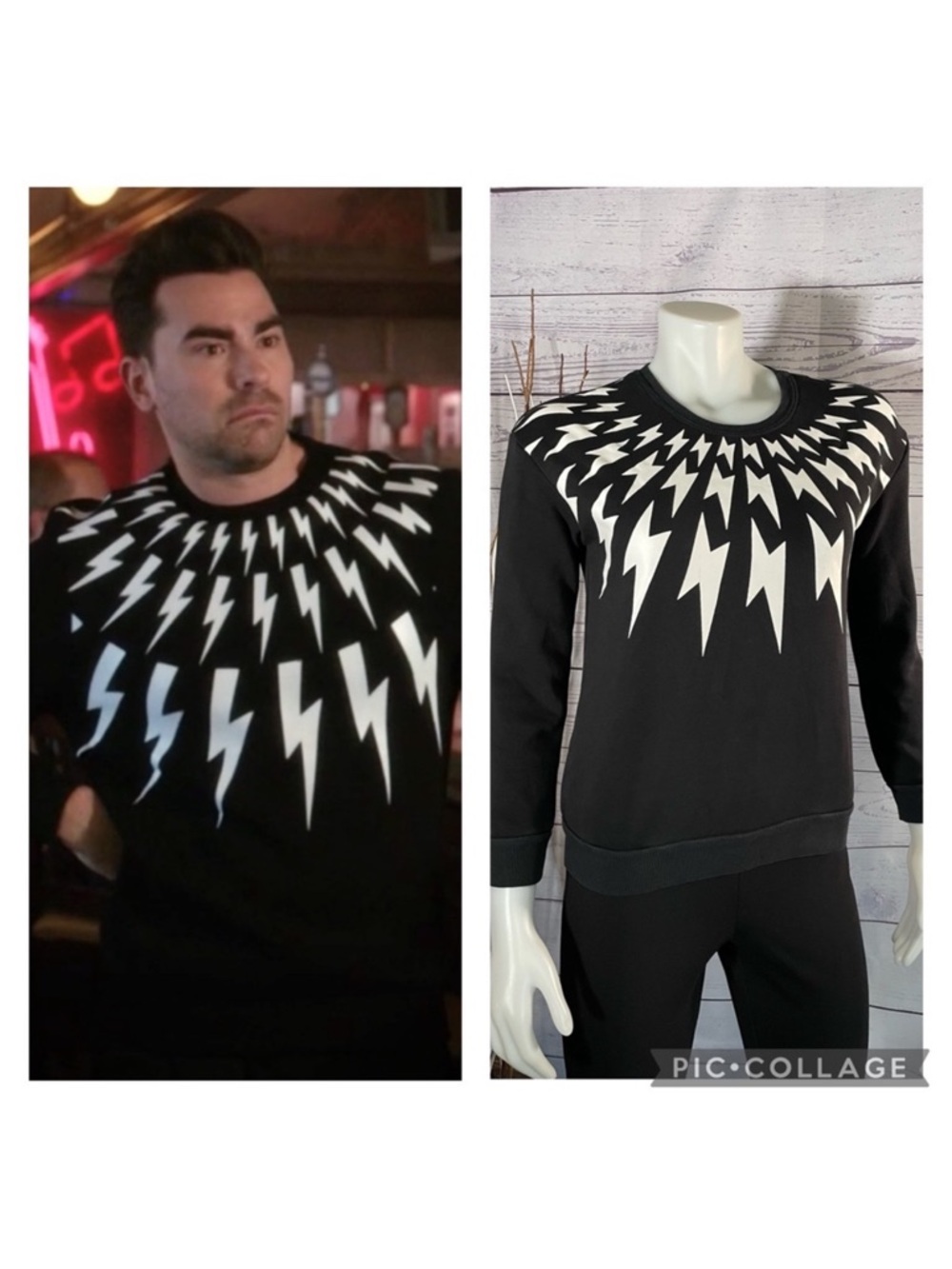 Lightning Bolt Sweatshirt ⚡️Zara woman black and white sweater